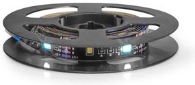 Bandă LED RGB dimabilă SmartLife 2,4m LED/4W/5V Nedis BTLS20RGBW
