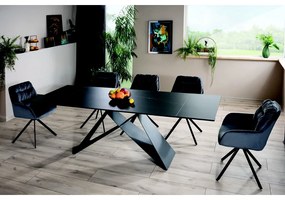 Masa de bucaterie Westin II 160 x 90 cm, neagra