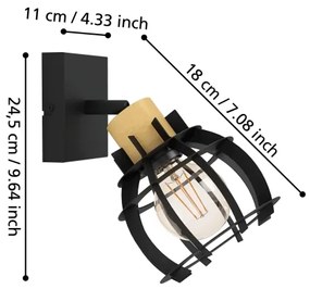 Spot de perete Eglo 43926 STILLINGTON 1xE27/40W/230V