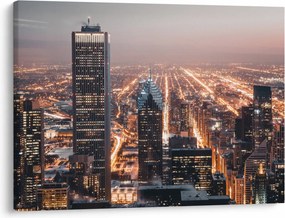 Tabloul cu metropolă luminată (70x50 cm)