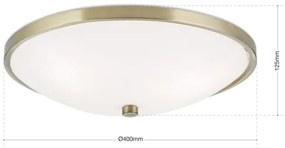 Plafonieră Orion DL 7-531/40 AIDA 3xE27/60W/230V d. 40 cm alamă