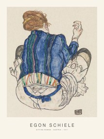 Artă imprimată Sitting Woman (Special Edition Female Portrait) - Egon Schiele, (30 x 40 cm)