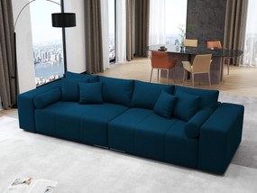 Canapea extensibilă dumonde cu ladă de depozitare si sezut confortabil din spuma high-density, Marbela Enjoy Petrol XXL 295x100 cm