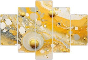 Tablou - fundal abstract cu decor de aur (150x105 cm)