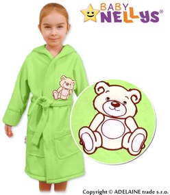 Halat baie copii Baby Nellys - Ursuleț - verde 86 (12-18 m)