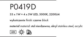 Lustra LED dimabila design modern Organic negru