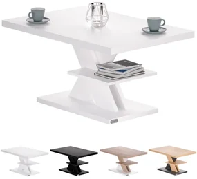 Deuba Masuta de cafea Detroit 90x60x45cm - alba