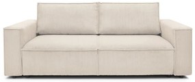Canapea extensibilă din reiat Bobochic Paris Nihad, 245 cm, crem - alb