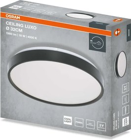 Osram - Corp de iluminat LED de tavan CEILING LUXO, 18 W, 230 V, Ø 32 cm, negru