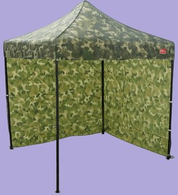 Pavilion de grădină 2x2m – din oțel, 2 pereţi laterali, Camuflaj