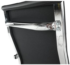 Scaun de birou Faran 54 cm piele eco metal si negru crom