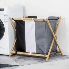 Cos de rufe din material textil tricolor CADORA