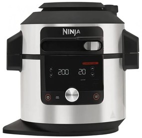 Multicooker Ninja OL650EU, 1460W, 7,5 l, 12in1, SmartLid, Strat antiaderent, Multifunctional, Inox/negru