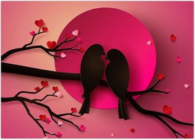 Tablou - Păsări îndrăgostite (70x50 cm)