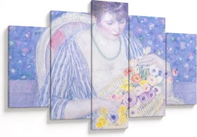 Tablou - Frederick Carl Frieseke, The Basket of Flowers, reproducere (150x105 cm)