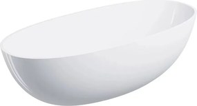 Cada freestanding compozit Omnires Shell M+ finisaj alb lucios 175x78 cm
