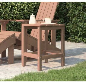 318643 vidaXL Masă Adirondack de grădină, maro, 38x38x46 cm, HDPE