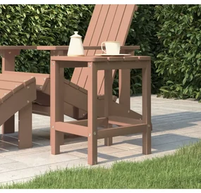 318643 vidaXL Masă Adirondack de grădină, maro, 38x38x46 cm, HDPE