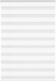 vidaXL Jaluzea tip zebra alb lățime țesătură 95,9 cm poliester