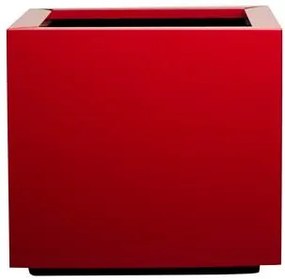 Ghiveci quadrat cu auto-irrigare STEEL PLUS, diferite variante - Hobby Flower Dimensiuni: 75 x 75 x 40, Culoare: roşu