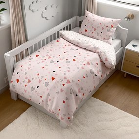 Lenjerie de pat din bumbac pentru patut LOVITA roz Dimensiune lenjerie de pat: 45 x 65 cm | 90 x 135 cm