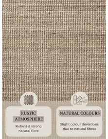 Covor taupe rotund din iută ø 200 cm Bouclé Jaipur – Hanse Home