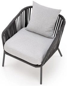 Set de gradina Rocca - 5 locuri, gri