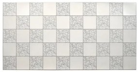 Panou decorativ, PVC, model marmura, alb si gri, 96x48.5cm