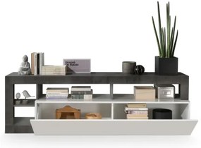 Comodă TV LENOR alb/antracit