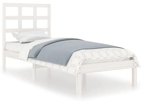 3105461 vidaXL Cadru de pat, alb, 100x200 cm, lemn masiv