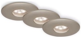 SET 3x corp de iluminat LED încastrat pentru baie Briloner 7240-032 ATTACH LED/1,8W/230V IP44 crom mat