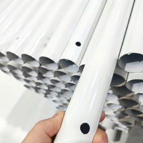 Cort de grădină pentru petreceri 5x6 m PVC (500 g/m²) – Alb, complet cu pereți laterali -  -