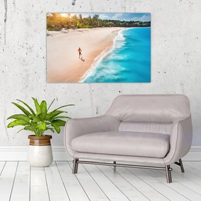 Tablou - Fuga pe plajă (90x60 cm)