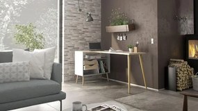 Tvilum Consola alba in decor de stejar OSLO 75388