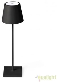 Lampa LED portabila iluminat exterior stil clasic TOC neagra 70776