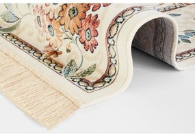 Covor crem din viscoză 195x300 cm Oriental Flowers – Nouristan