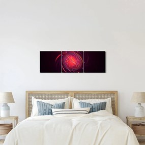 Tabloul modern cu abstacțiune (cu ceas) (90x30 cm)