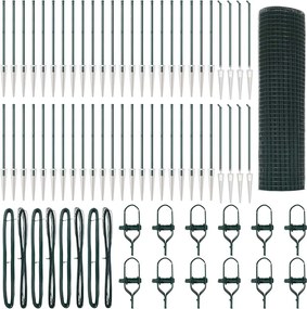 vidaXL Stâlp de gard. Verde 100 x 0,8 m (plasă de 19 x 19 mm)
