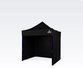 Cort petrecere 2x2m - cu 3 pereți - Negru