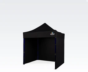 Cort petrecere 2x2m - cu 3 pereți - Negru