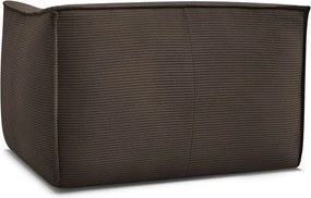 Fotoliu maro cu tapițerie din catifea reiată Giorgia – Bobochic Paris