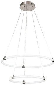 Lustra LED cu telecomanda, circulara 2 inele Irelia