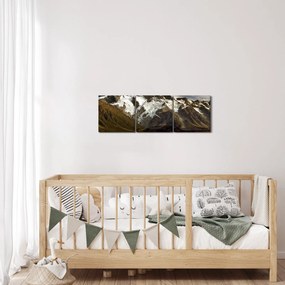 Tablou cu mutele Sefton, Noua Zeealnda (cu ceas) (90x30 cm)