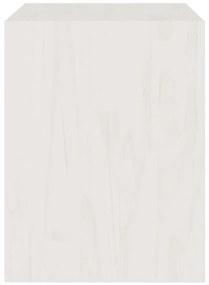 Noptiere, alb, 2 buc., 40x30,5x40 cm, lemn masiv de pin 2, Alb