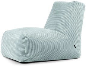 Fotoliu bean bag verde mentă cu tapițerie din catifea reiată Tube – SLOWDOWN