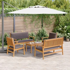 vidaXL Set de canapele pentru grădină 5 pcs Maro 75 x 45 x 38cm