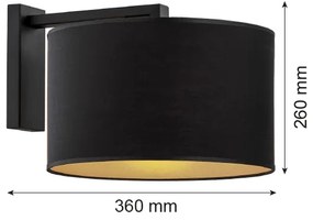 Lampă de perete KARIN 1xE27/15W/230V neagră Argon 4340