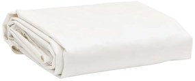 vidaXL Prelată, alb, Ø 3 m, 650 g/m²