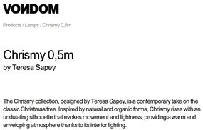 Brad Decorativ CHRISMY 0,5m ILUMINAT LED, 49070W Vondom