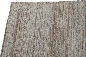 Covor din bumbac și iută țesut manual, antiderapant, bej natural, 160 x 230 cm, 1800 GSM, „Cotton Jute Carpet"